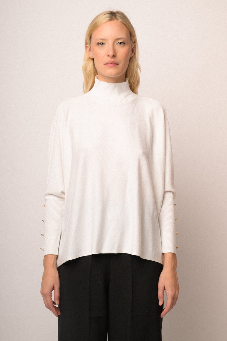 Maglia collone con bottoni