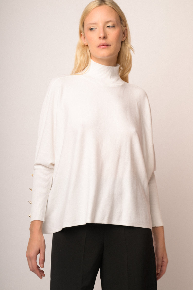 Maglia collone con bottoni