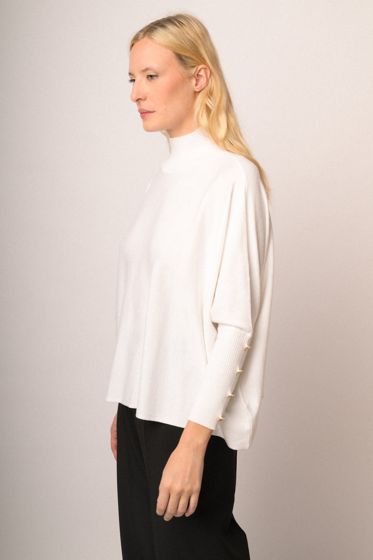 Maglia collone con bottoni