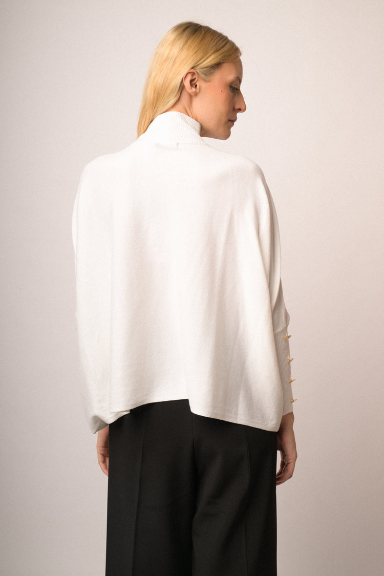Maglia collone con bottoni