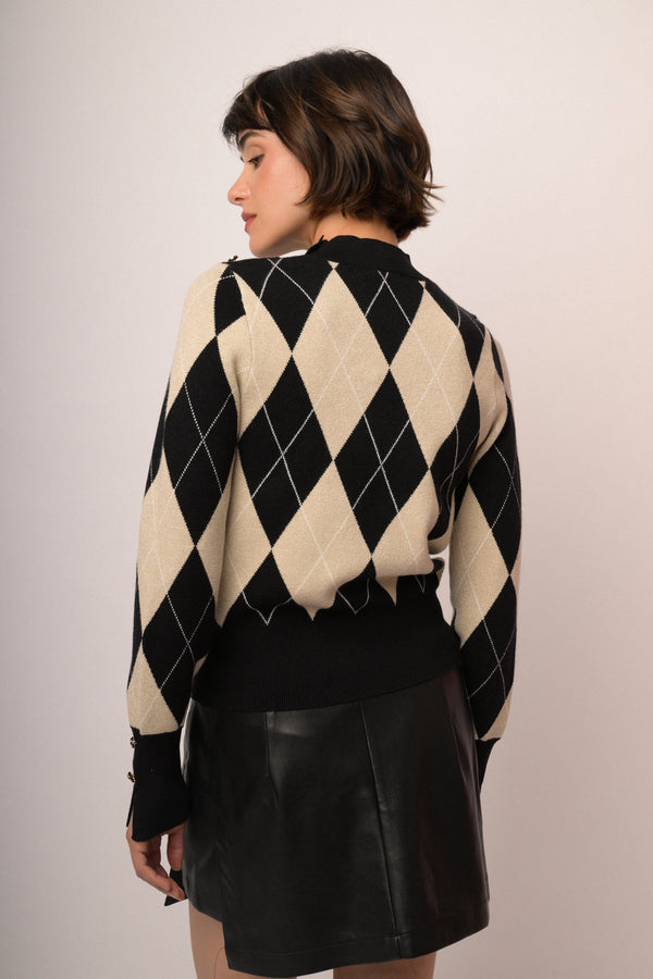 Maglia girocollo rombi