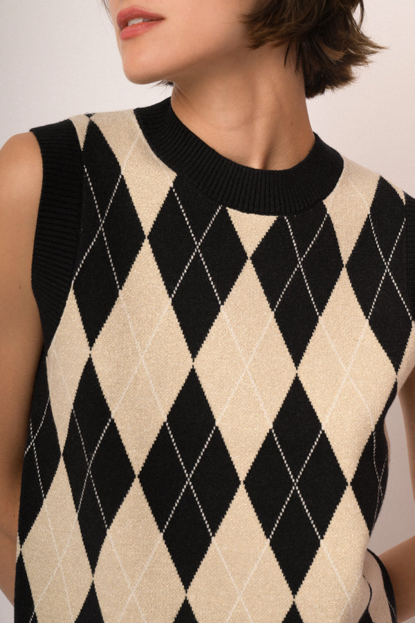 Maglia smanicata rombi