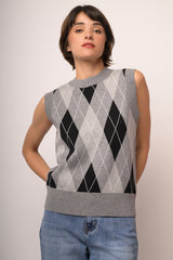 Maglia smanicata rombi