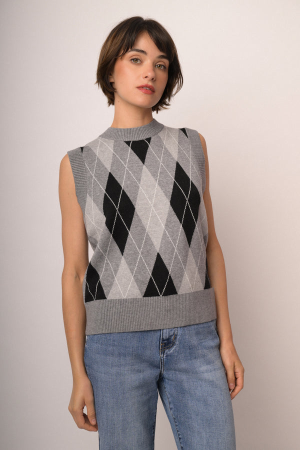 Maglia smanicata rombi