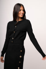 Cardigan con bottoni preziosi