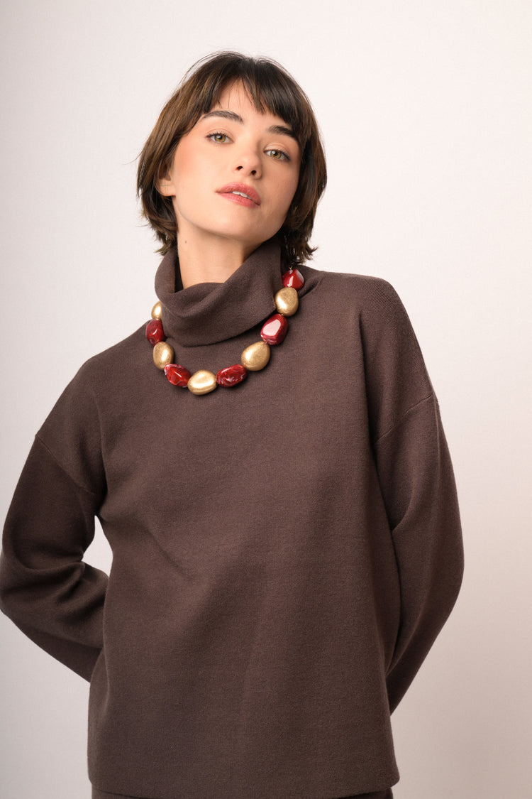 Maglia collone maniche ampie