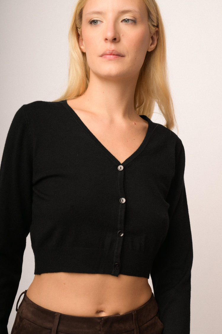 Cardigan corto basic