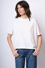 T-shirt in cotone con strass