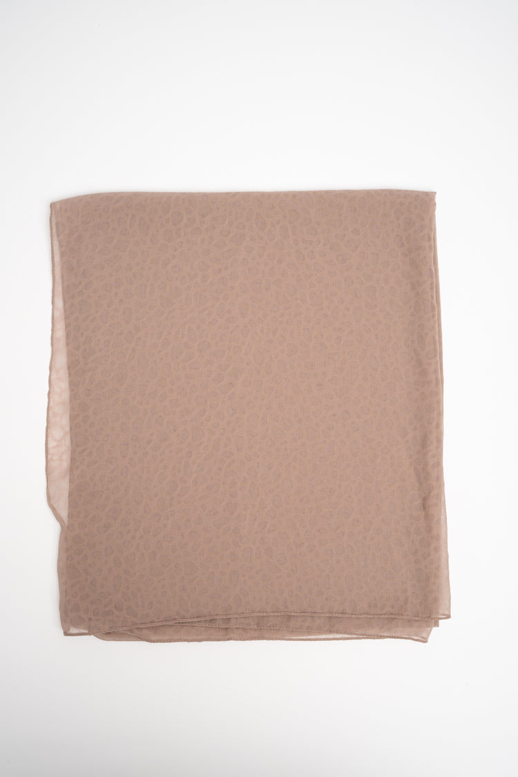Sciarpa con motivo grafico beige