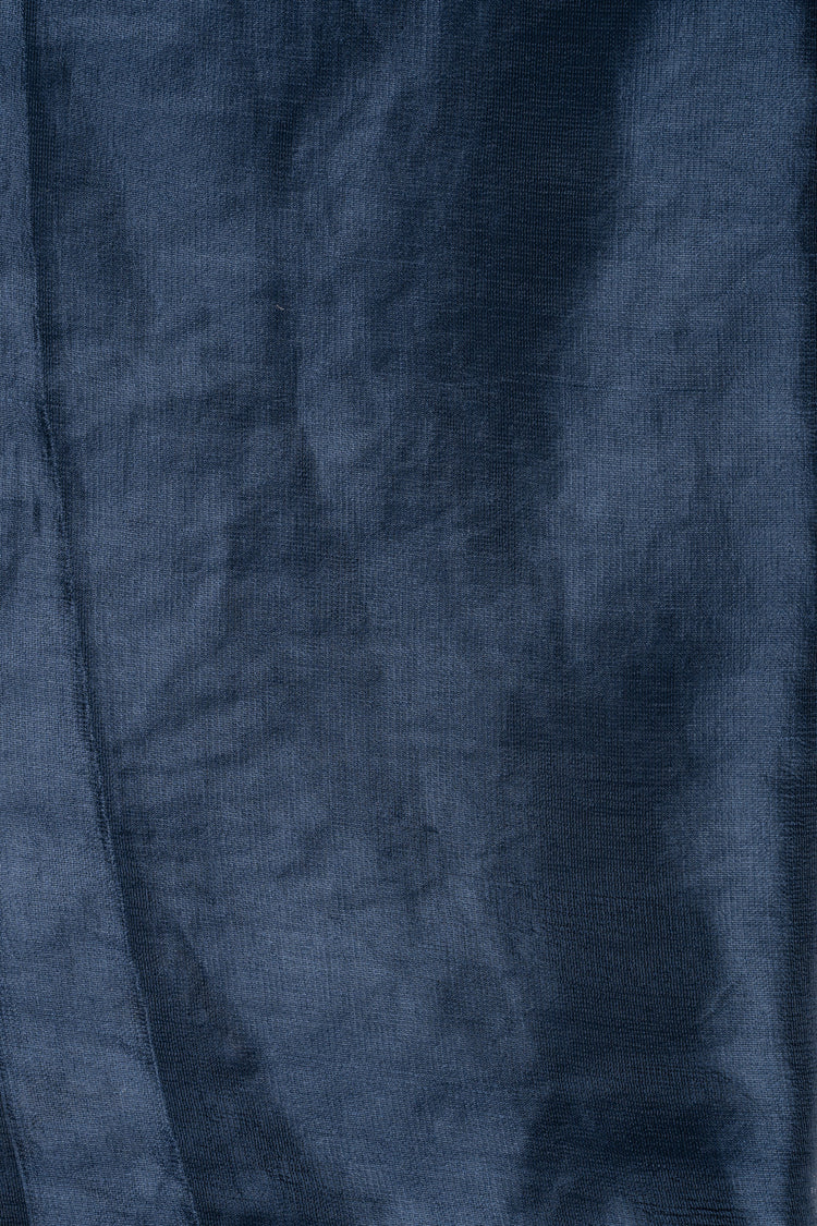 Stola in tessuto lucido blu notte