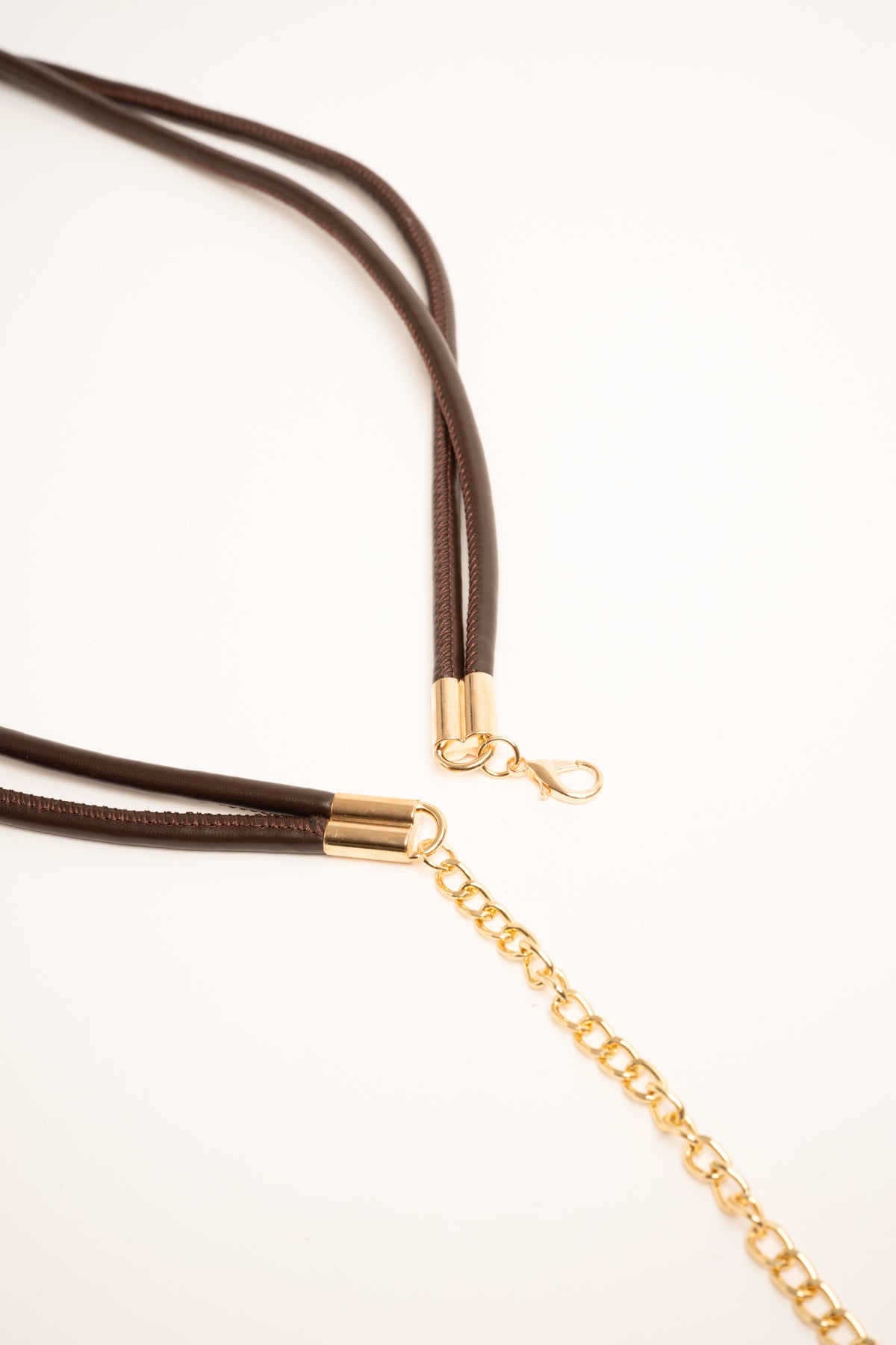 Cintura sottile testa di moro con nodo oro