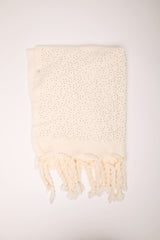 Sciarpa con strass e frange torchon