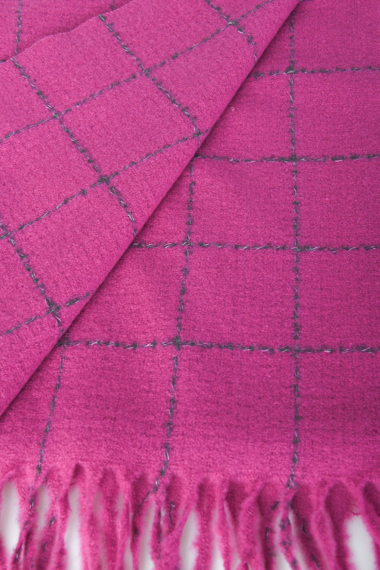 Sciarpa a quadri in lurex