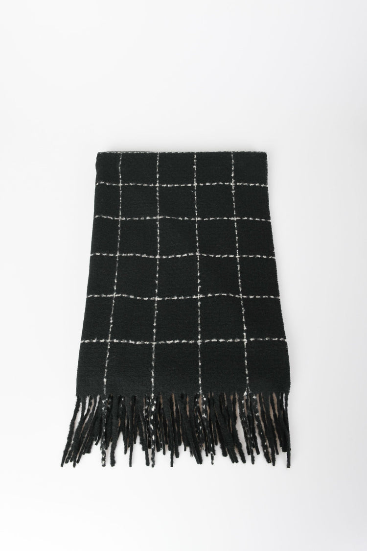 Sciarpa a quadri in lurex