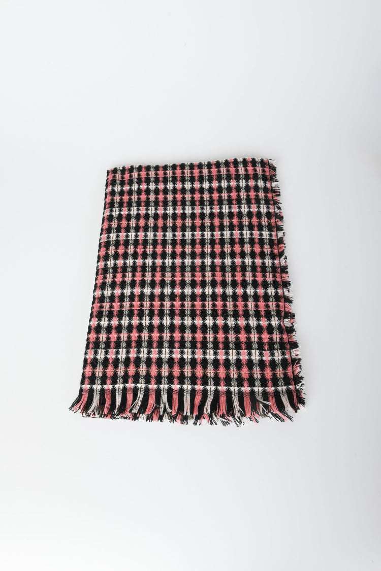 Sciarpa con motivo geometrico micro