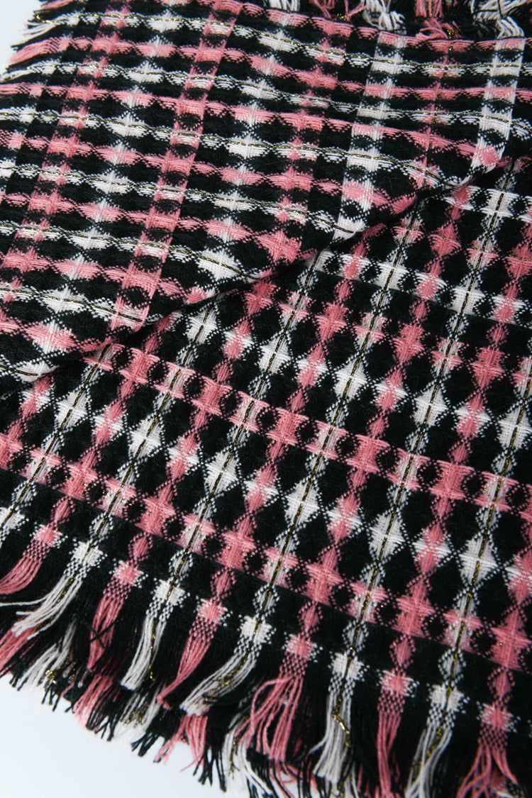 Sciarpa con motivo geometrico micro