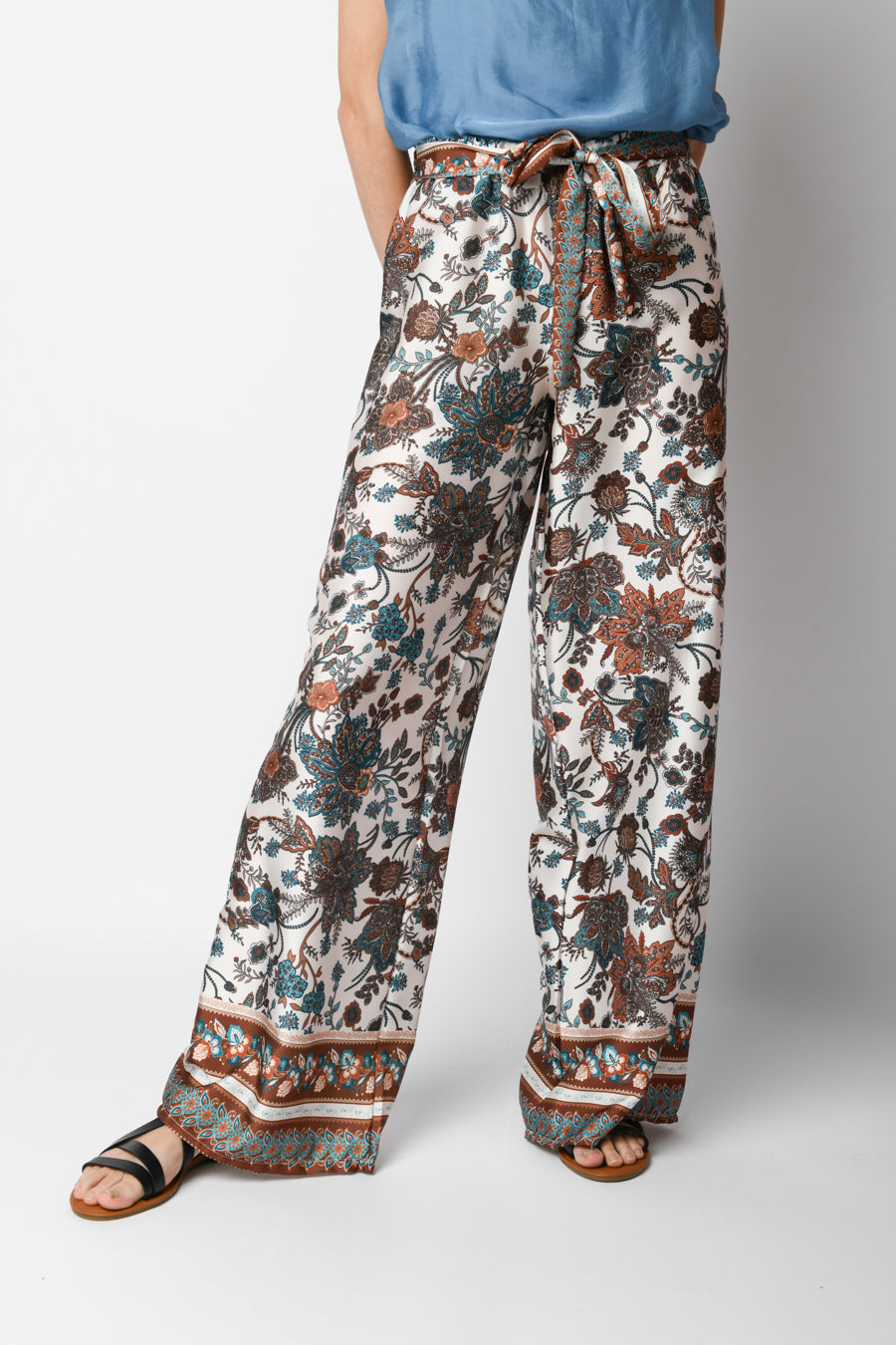Fiori Bianchi Pantaloni Palazzo A Fiori Pantaloni Cropped Weekend
