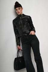 Giacca biker in similpelle