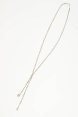 Collana lunga strass fiore