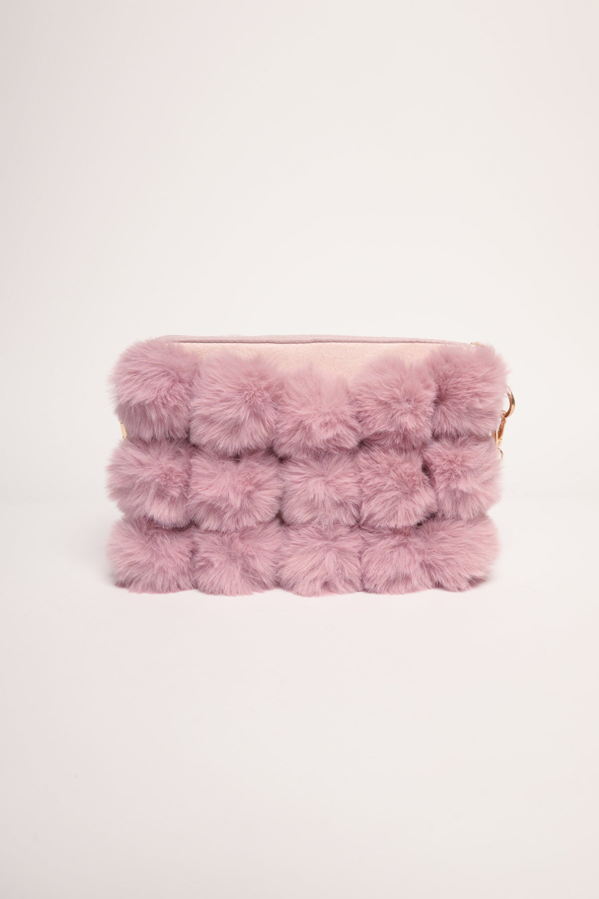Borsa a spalla pelosa rosa