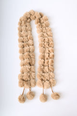 Sciarpa in faux fur a pompon