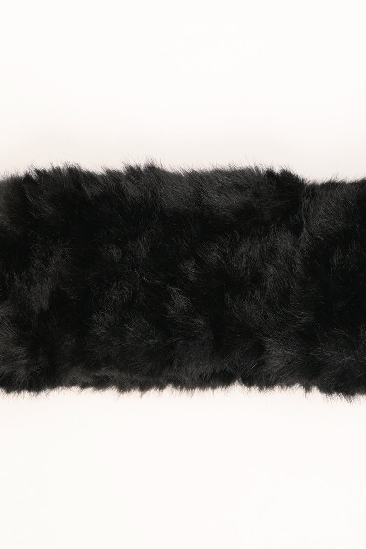 Fascia capelli pelosa nera