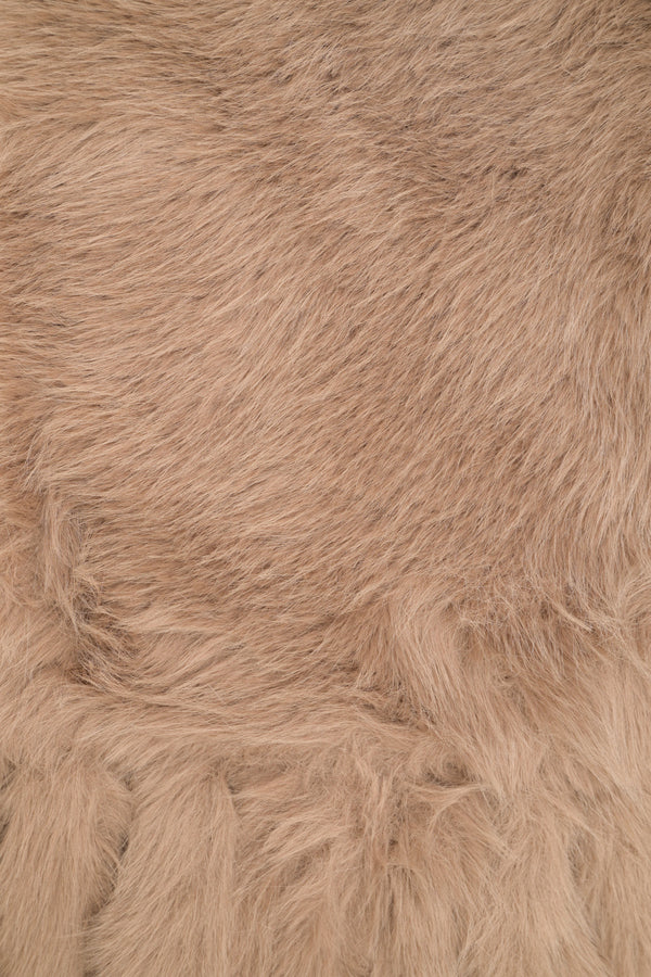 Sciarpa effetto pelliccia beige