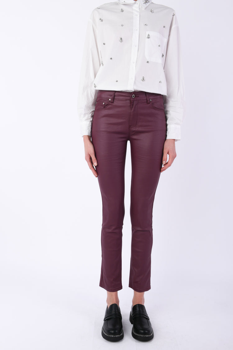 Pantaloni in tessuto spalmato