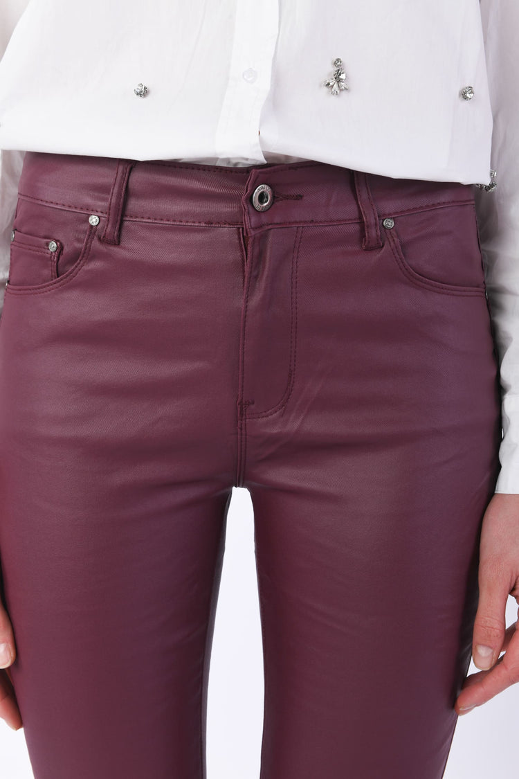 Pantaloni in tessuto spalmato