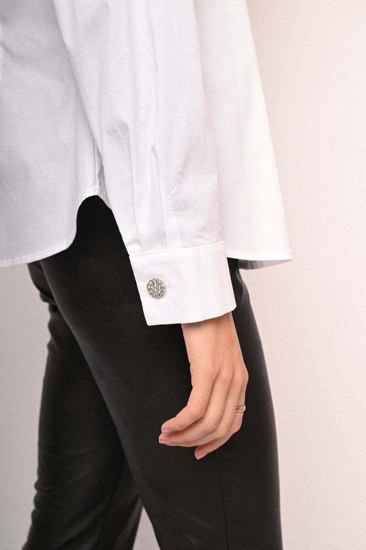 Camicia con bottoni gioiello