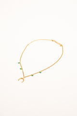 Collana con pendente a mezzaluna oro