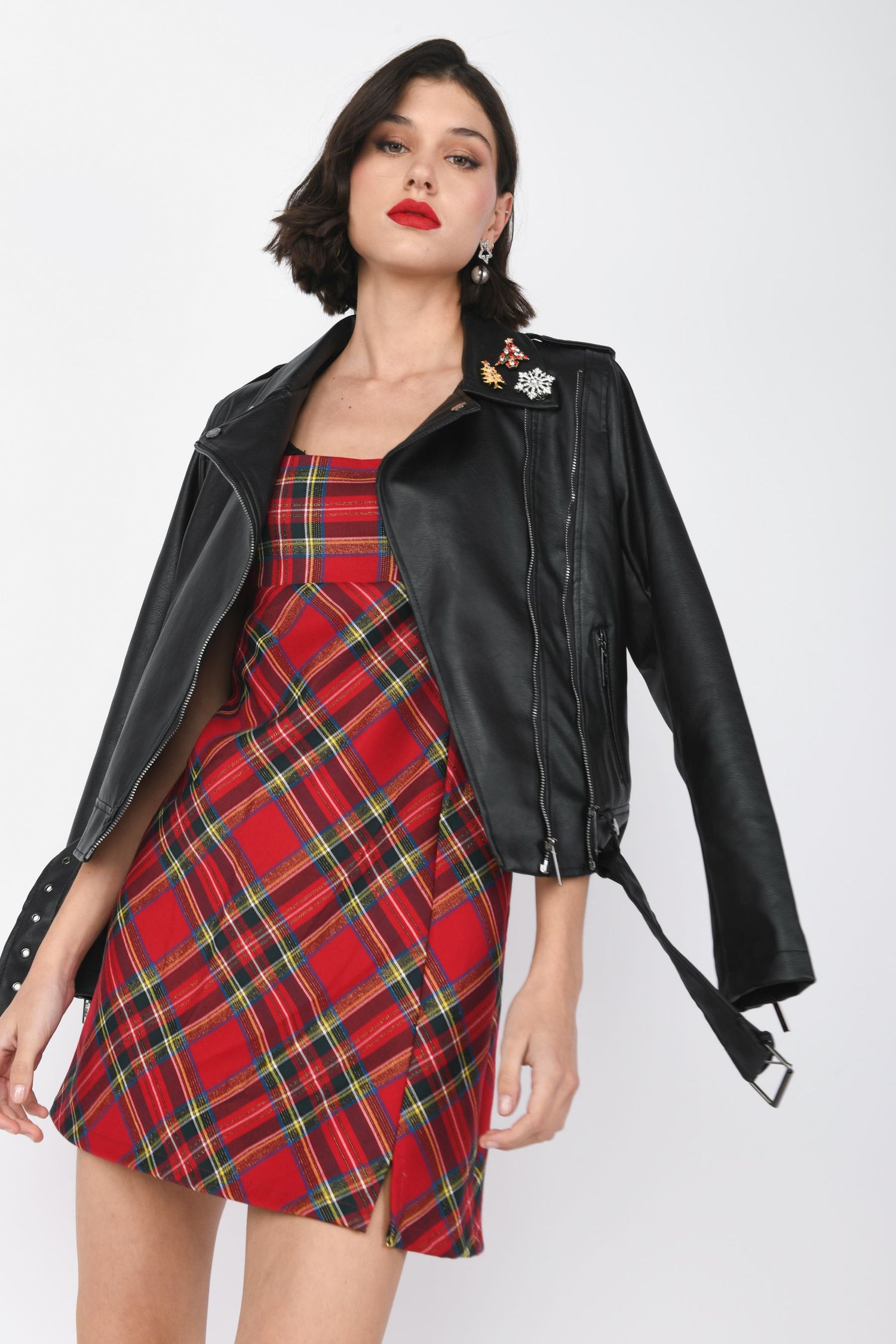 Mini abito a motivo tartan – Nunalie - Main Image