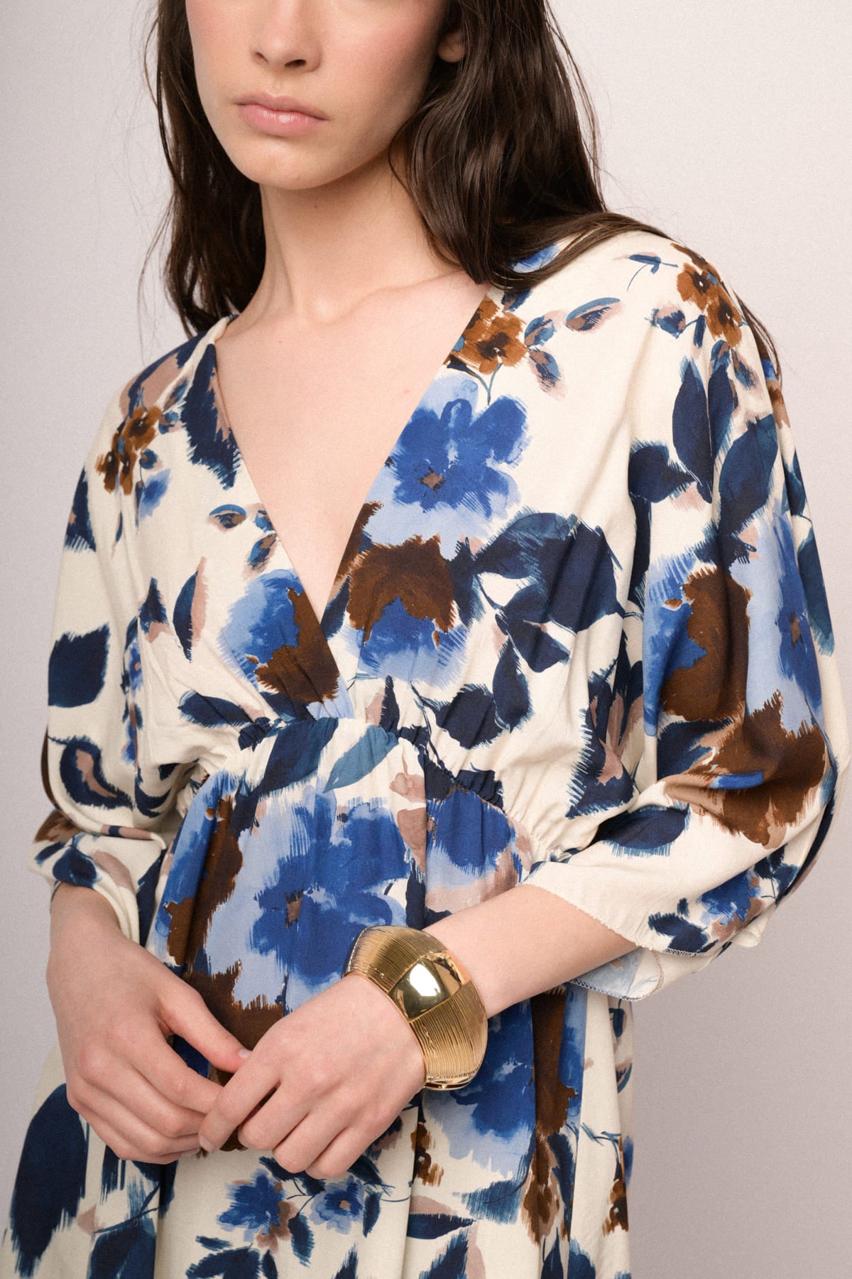 Abito corto kimono fantasia fiore