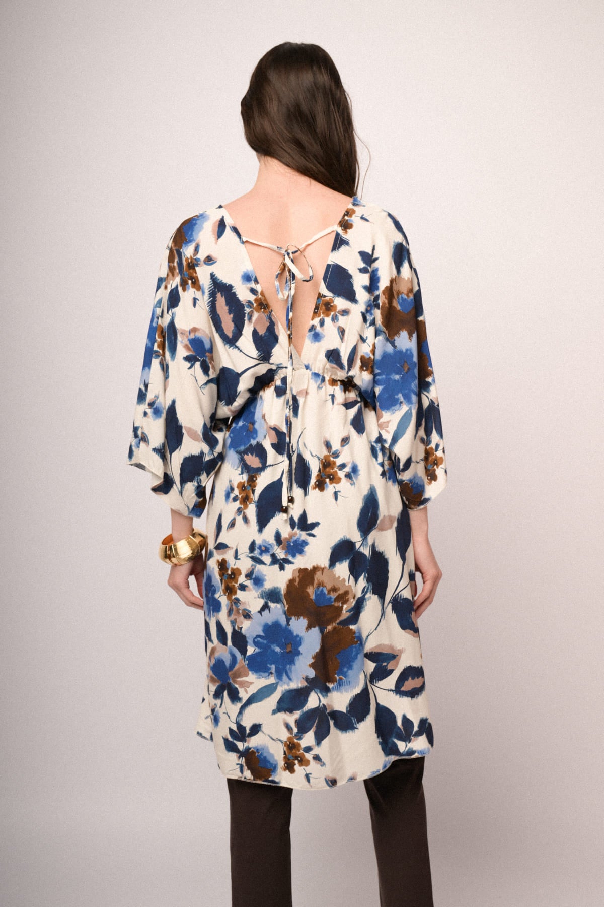 Abito corto kimono fantasia fiore