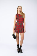 Mini abito a motivo tartan