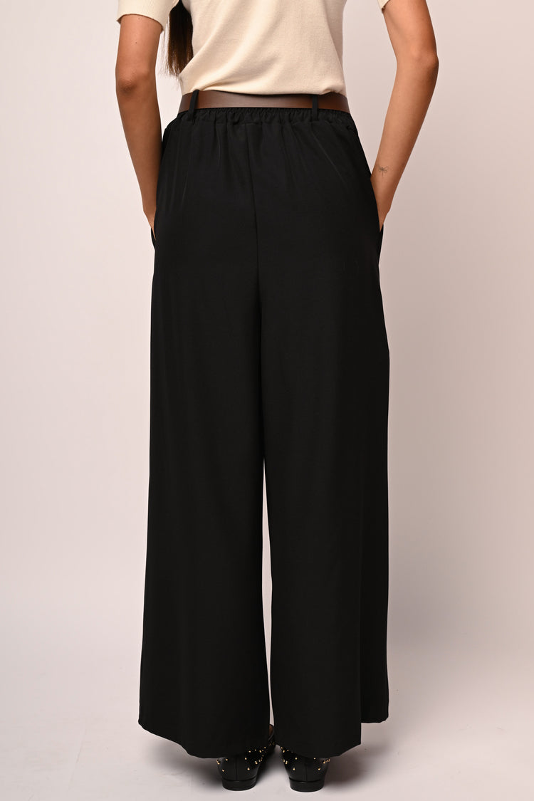 Pantaloni palazzo con cintura