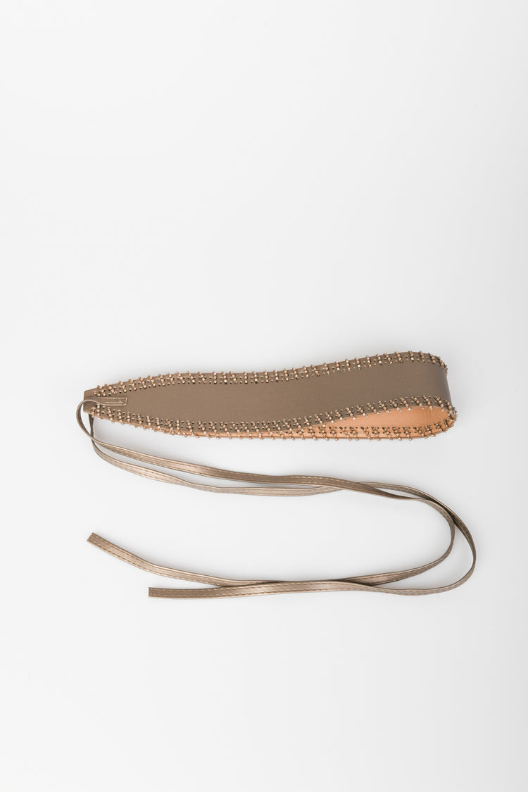 Cintura a fascia con decorazione strass