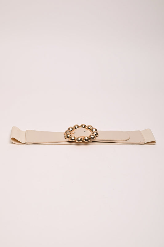 Cintura elastica con fibbia tonda