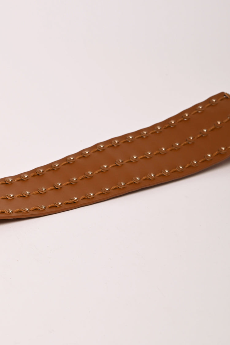 Fusciacca con mini borchie e fili