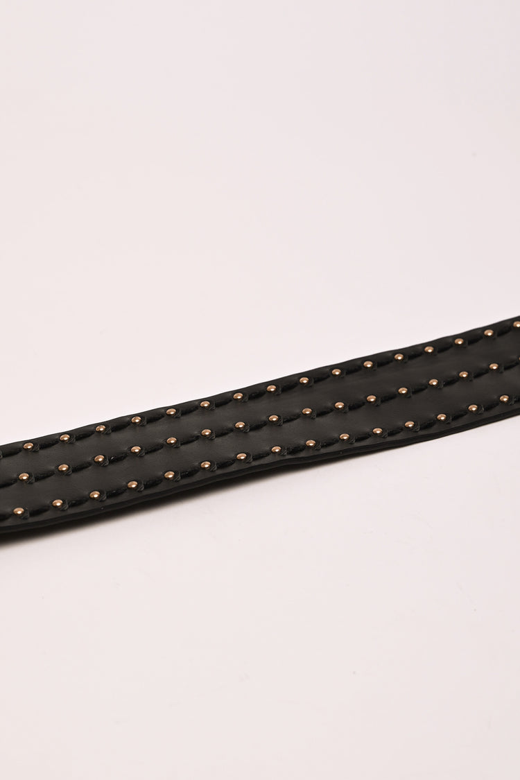 Fusciacca con mini borchie e fili