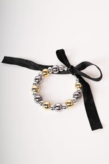 Chocker con sfere e nastrino
