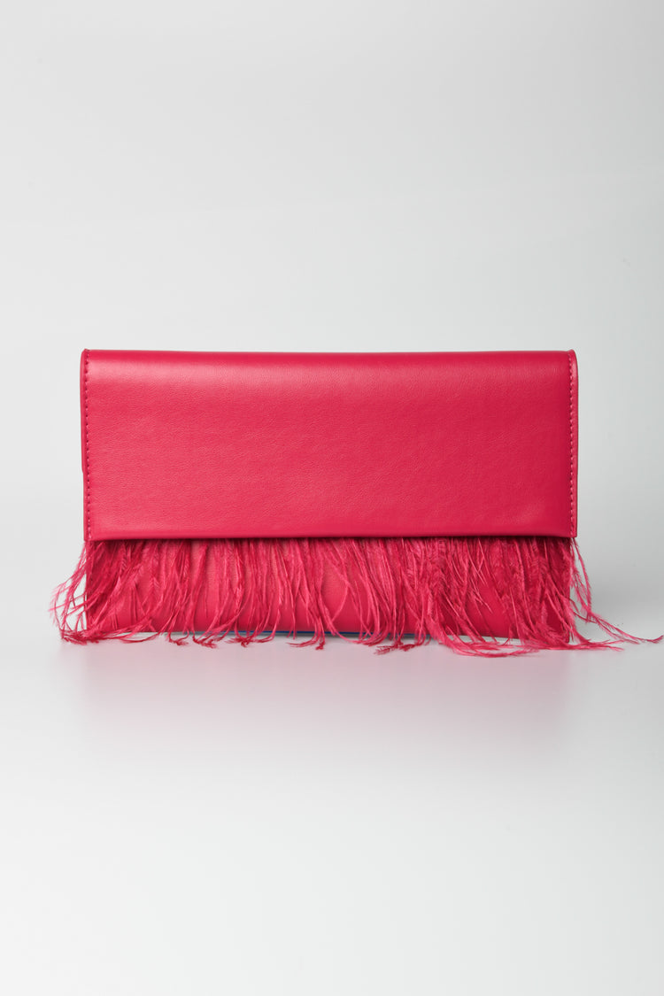 Pochette con piume