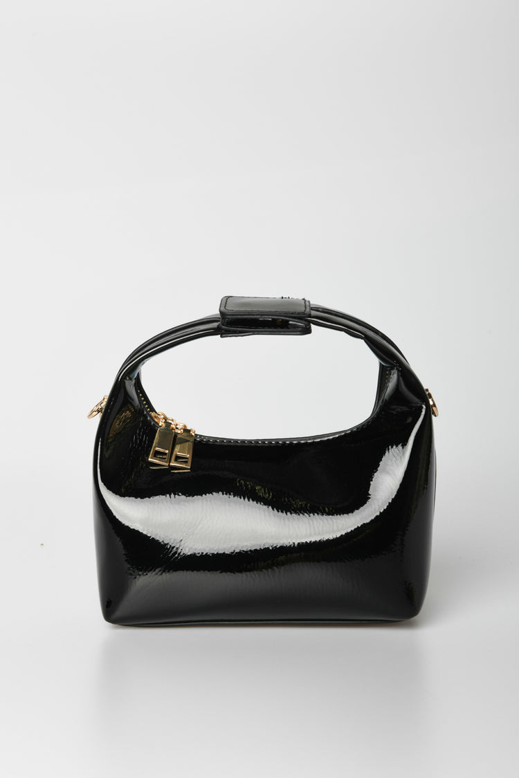 Borsa hobo in vernice