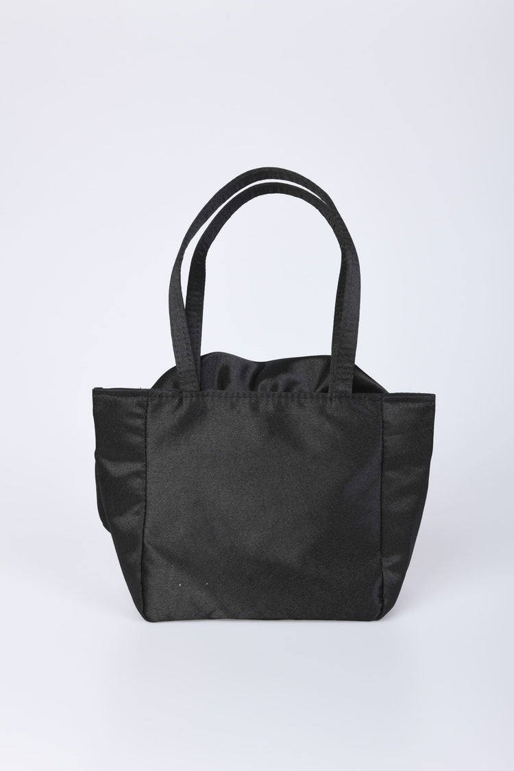 Borsa con rosa in tessuto