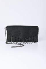 Pochette con perline e frange