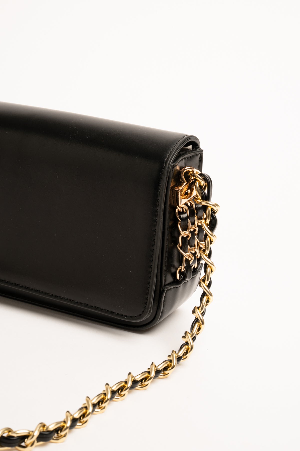 Pochette con manico a catena nero