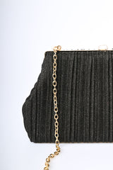 Pochette in plissé lamé