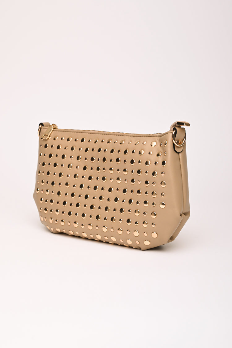 Borsa a spalla con borchie