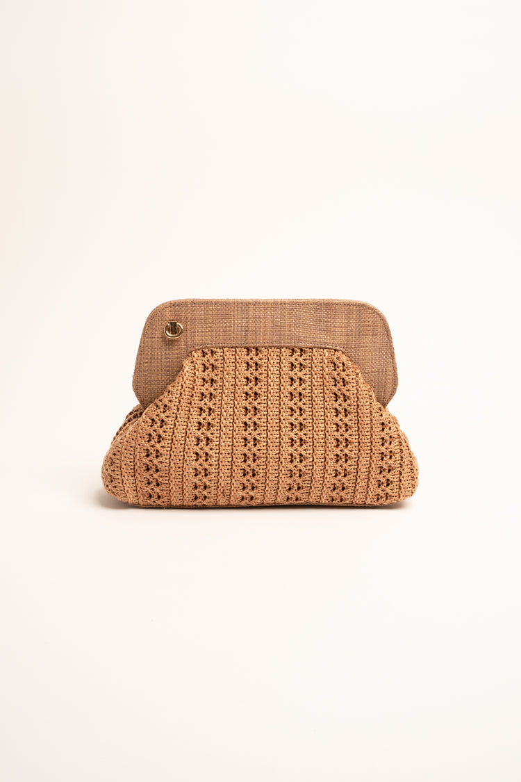 Pochette paglia traforata