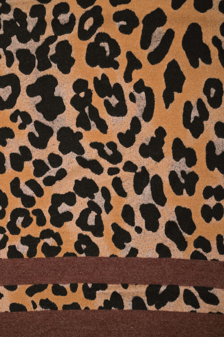 Sciarpa animalier con bande